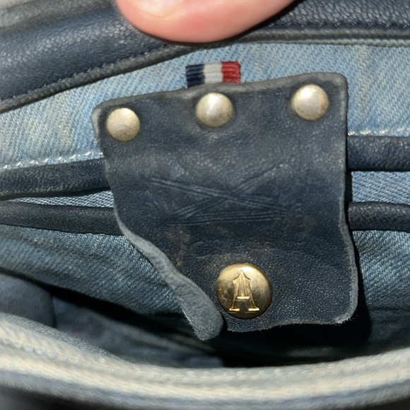 Craie Artistes amoureux Blue Leather Crossbody Bag - Picture 9 of 11